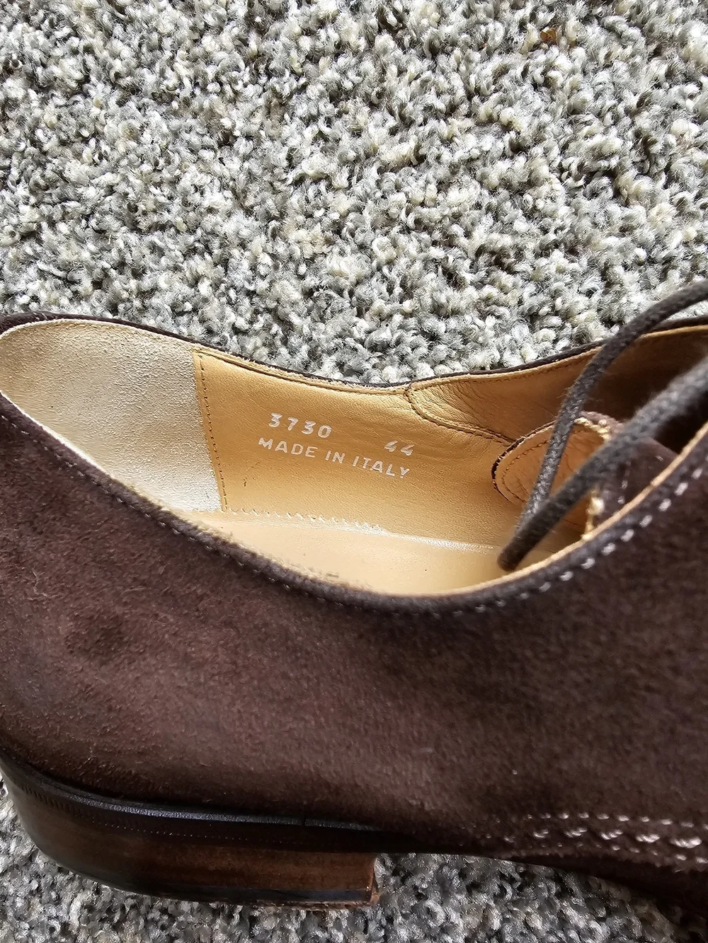 Faconnable Dark Brown Suede Derby Shoes